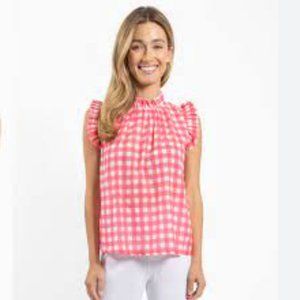 Jude Connally Pink Gingham Mylie Top, S